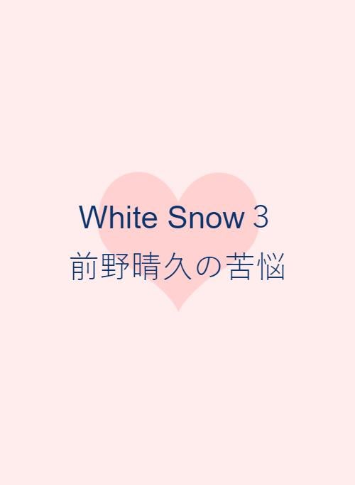 White Snow３　　前野晴久の苦悩