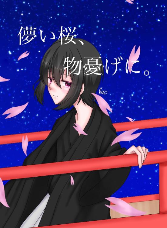 儚い桜、物憂げに。