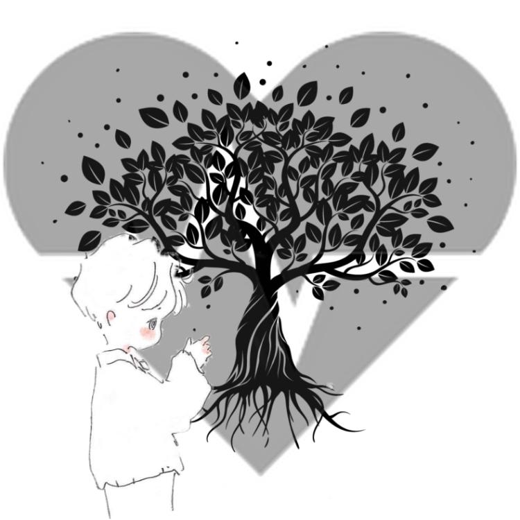 花を食べる少年