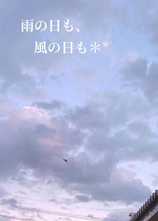 雨の日も、風の日も＊*