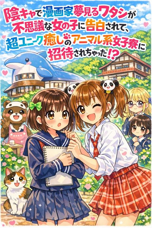 陰キャで漫画家夢見るワタシが不思議な女の子に告白されて、超ユニーク癒しのアニマル系女子寮に招待されちゃった！？