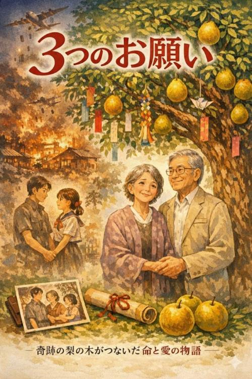 ラノベ新人賞短編初挑戦作。２００８年６月３０日締切の第４回電撃リトルリーグに応募。お題『３つのお願い』奇跡の梨の木がつないだ命と愛の物語。
