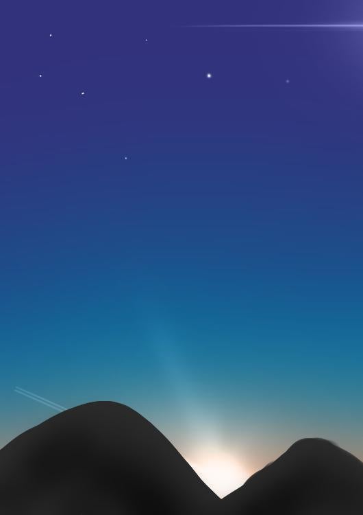 日が落ちる10秒前