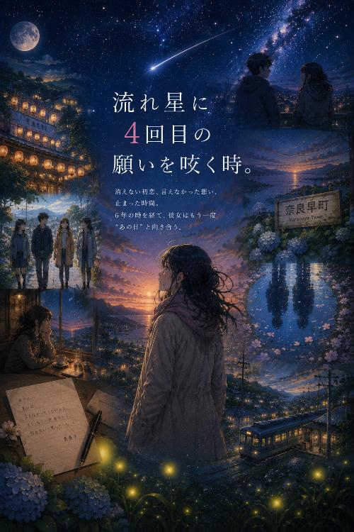流れ星に４回目の願いを呟く時。